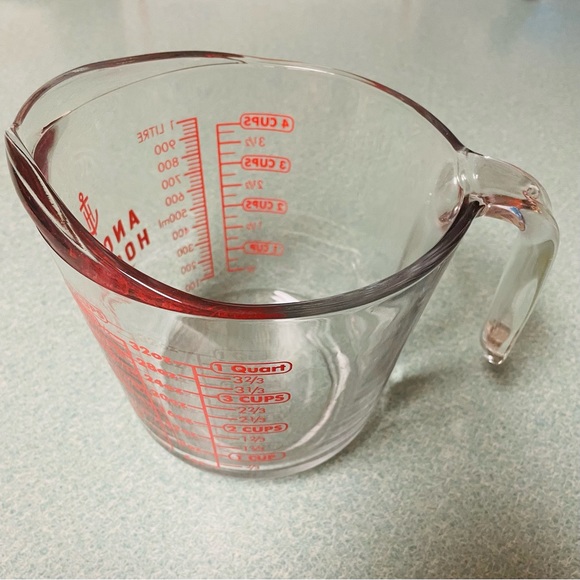 Vintage Anchor Hocking Large 1 Qt Measuring Cup - Picture 3 of 7